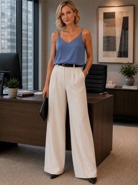 WILLOW & THREAD by REITMANS Periwinkle Blue V-Neck Camisole - Size Small